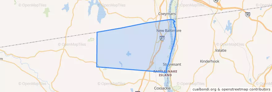 Mapa de ubicacion de Town of New Baltimore.