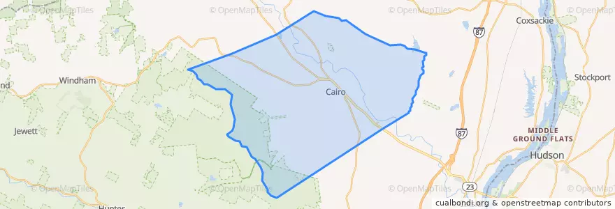 Mapa de ubicacion de Town of Cairo.