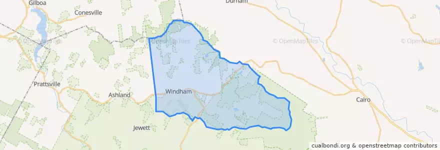 Mapa de ubicacion de Town of Windham.