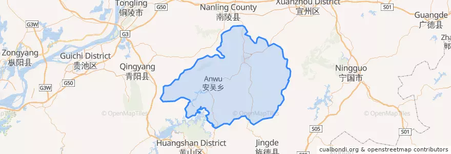 Mapa de ubicacion de 泾县 (Jing).