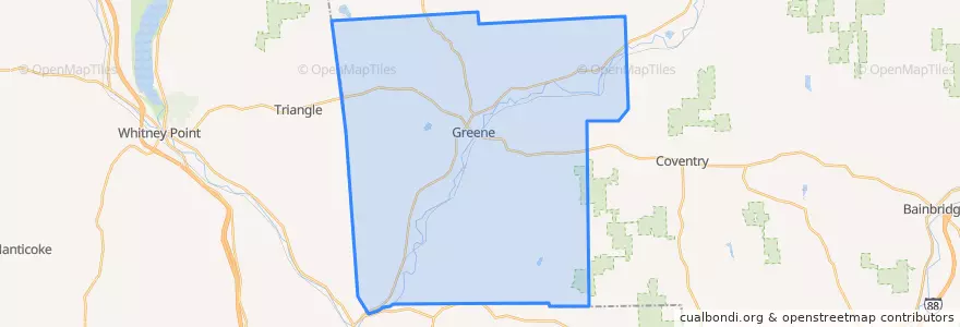 Mapa de ubicacion de Town of Greene.