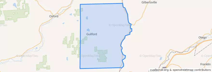 Mapa de ubicacion de Town of Guilford.