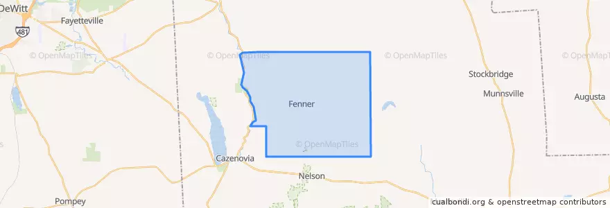 Mapa de ubicacion de Town of Fenner.