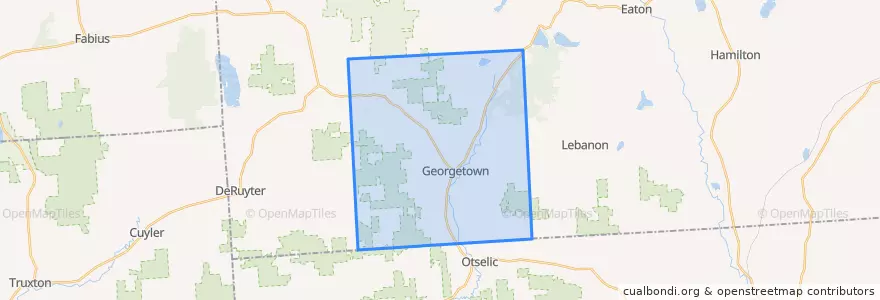 Mapa de ubicacion de Town of Georgetown.