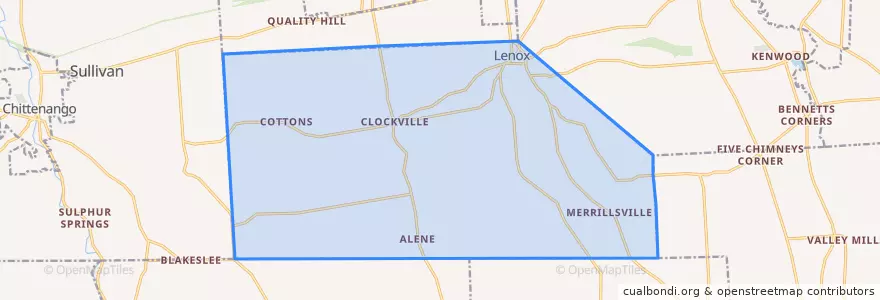 Mapa de ubicacion de Town of Lincoln.