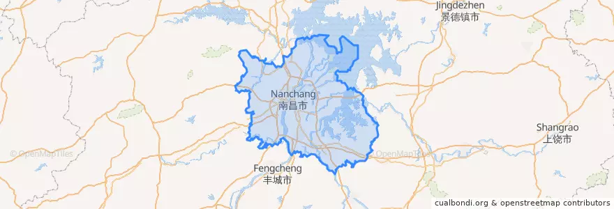 Mapa de ubicacion de Nanchang.