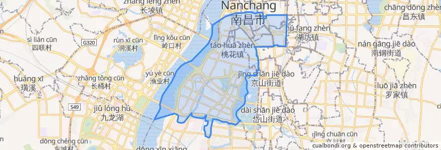 Mapa de ubicacion de 西湖区.