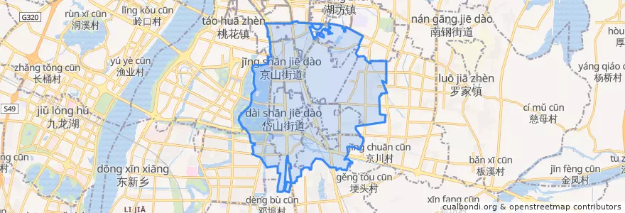 Mapa de ubicacion de Qingyunpu.