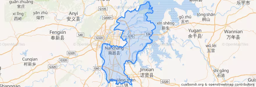 Mapa de ubicacion de 南昌县.