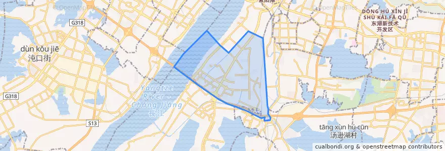 Mapa de ubicacion de 张家湾街道.