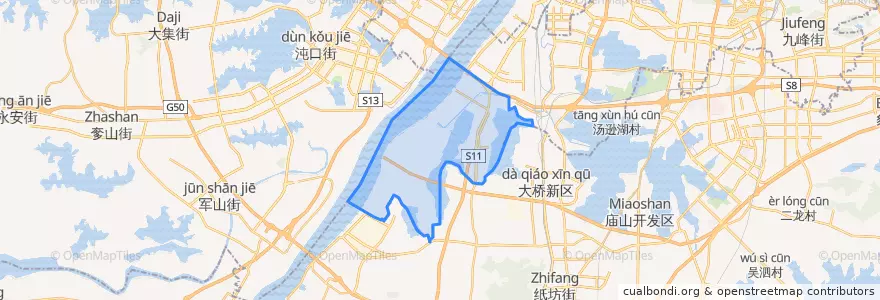 Mapa de ubicacion de 青菱街道.