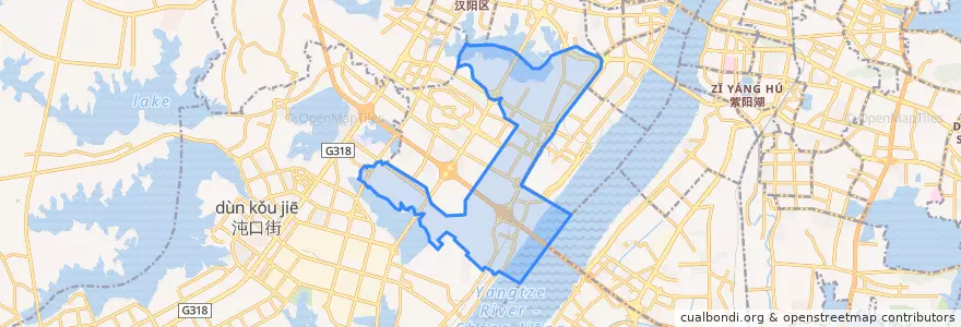 Mapa de ubicacion de 江堤街道.
