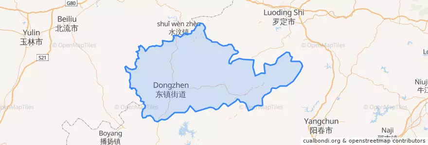 Mapa de ubicacion de 信宜市 (Xinyi).