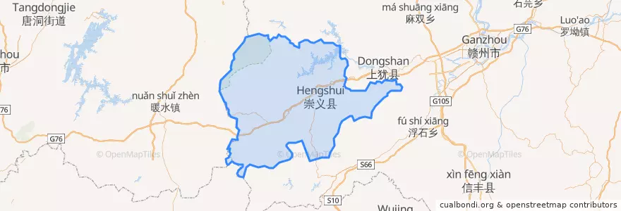 Mapa de ubicacion de 崇义县 (Chongyi).