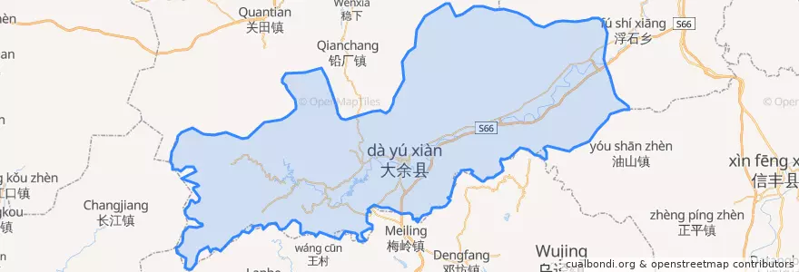 Mapa de ubicacion de 大余县 (Dayu).