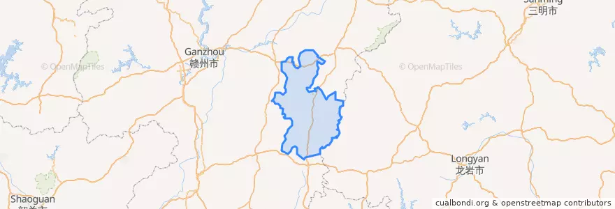 Mapa de ubicacion de 会昌县 (Huichang).