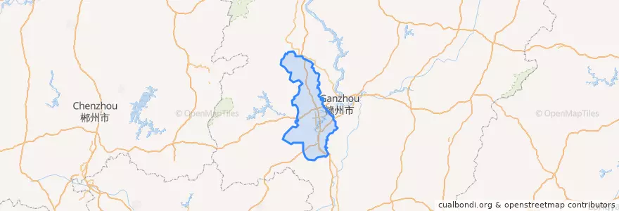Mapa de ubicacion de 南康区.