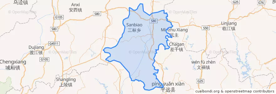 Mapa de ubicacion de 寻乌县 (Xunwu).