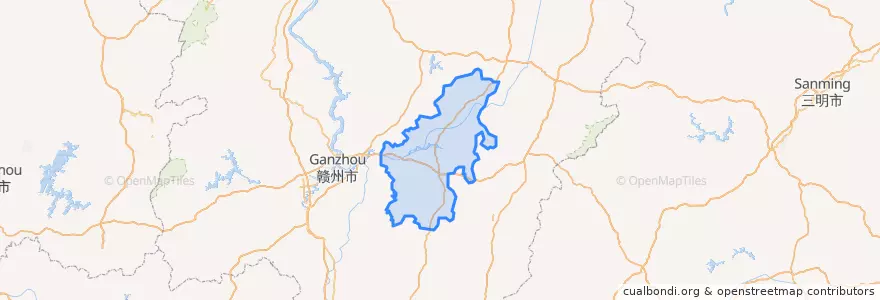 Mapa de ubicacion de 于都县 (Yudu).