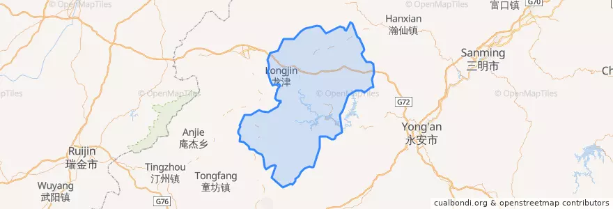 Mapa de ubicacion de 清流县.