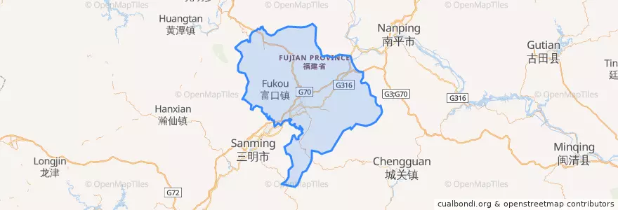 Mapa de ubicacion de 沙县.