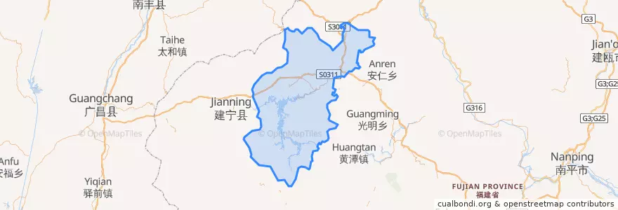 Mapa de ubicacion de 泰宁县.