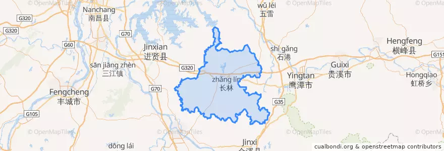 Mapa de ubicacion de 东乡区.