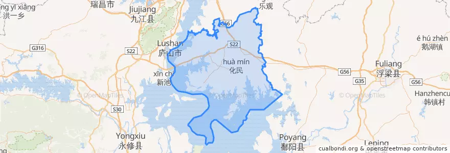 Mapa de ubicacion de 都昌县 (Duchang).