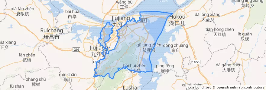 Mapa de ubicacion de 濂溪区 (Lianxi).