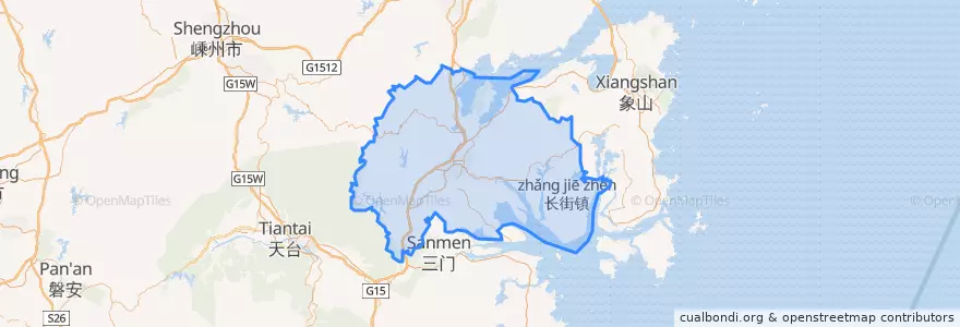 Mapa de ubicacion de Ninghai.