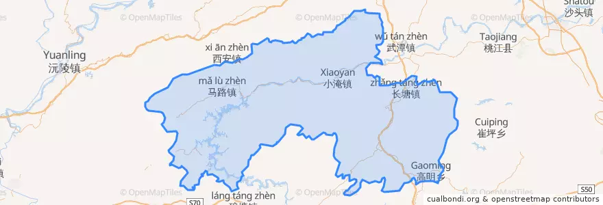 Mapa de ubicacion de 安化县.