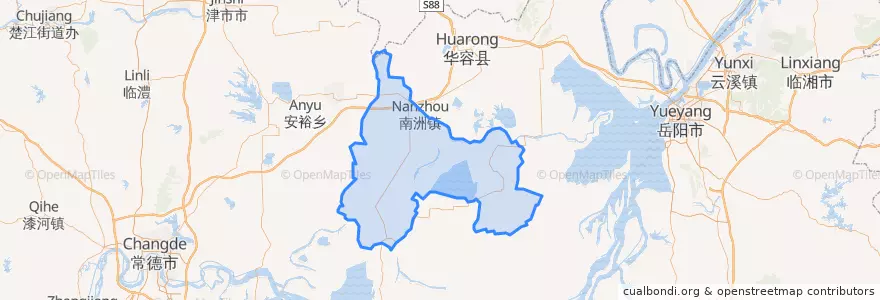 Mapa de ubicacion de 南县.