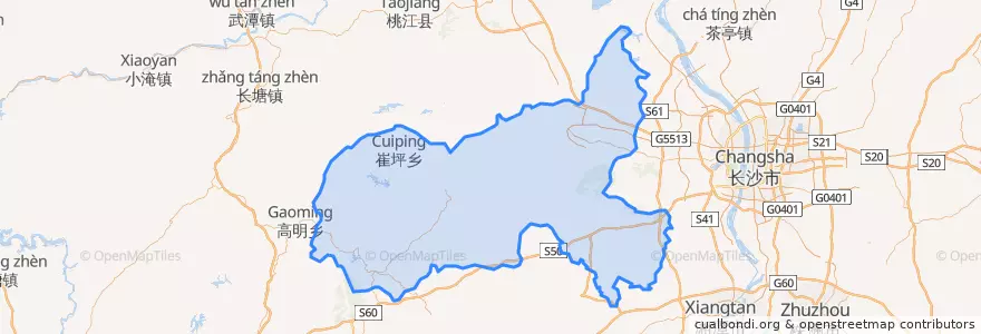 Mapa de ubicacion de 宁乡市.