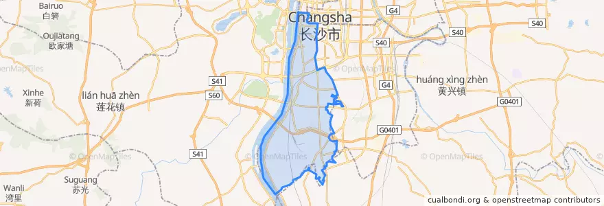 Mapa de ubicacion de 天心区.