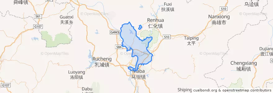 Mapa de ubicacion de 浈江区 (Zhenjiang).