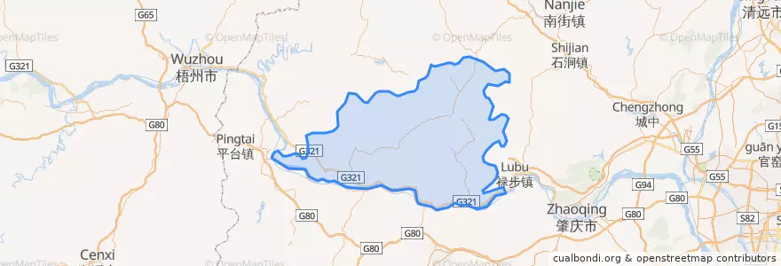 Mapa de ubicacion de Deqing County.