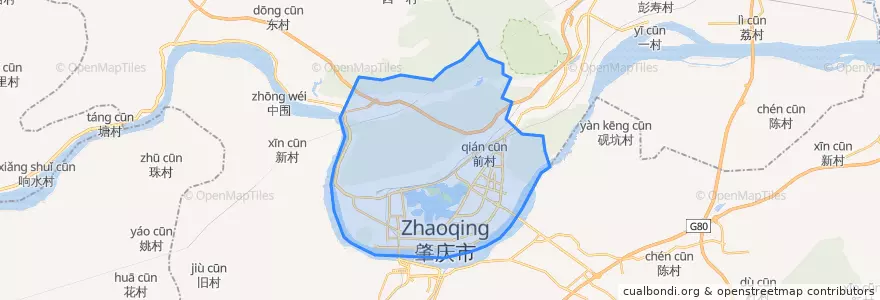 Mapa de ubicacion de 端州区 (Duanzhou).