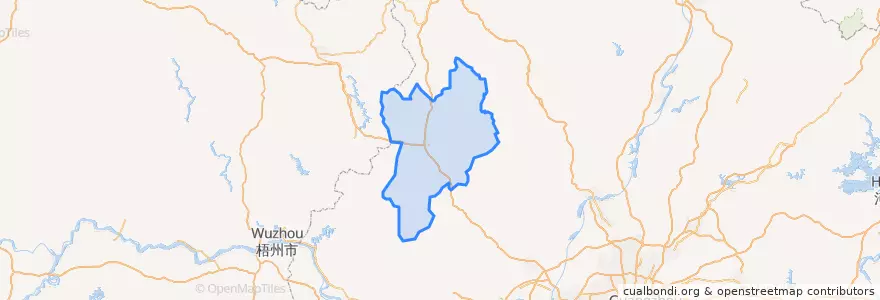 Mapa de ubicacion de 怀集县 (Huaiji).
