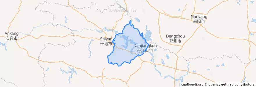 Mapa de ubicacion de 丹江口市.