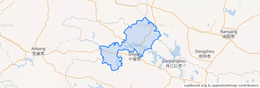 Mapa de ubicacion de Yunyang District.