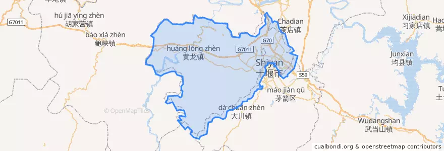 Mapa de ubicacion de 张湾区.