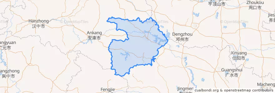 Mapa de ubicacion de 十堰市.