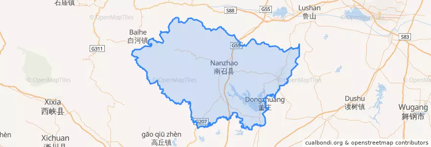 Mapa de ubicacion de 南召县.
