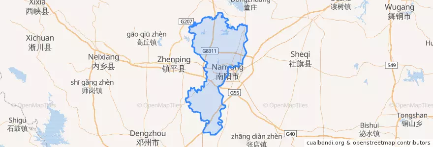 Mapa de ubicacion de 卧龙区.