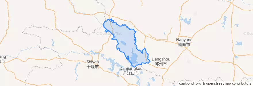 Mapa de ubicacion de Xichuan County.