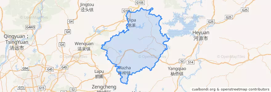 Mapa de ubicacion de 龙门县 (Longmen).