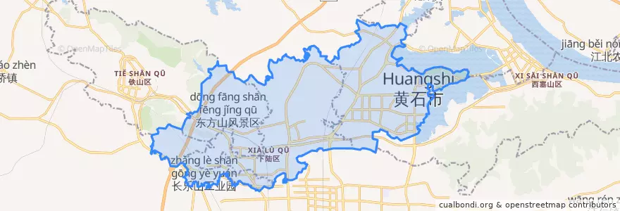 Mapa de ubicacion de 下陆区.