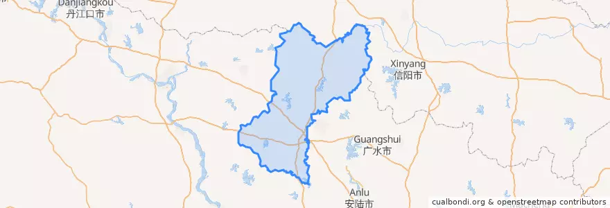Mapa de ubicacion de 随县.