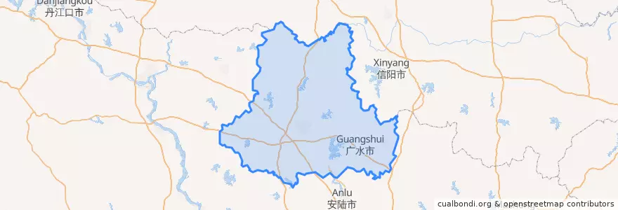 Mapa de ubicacion de Suizhou.