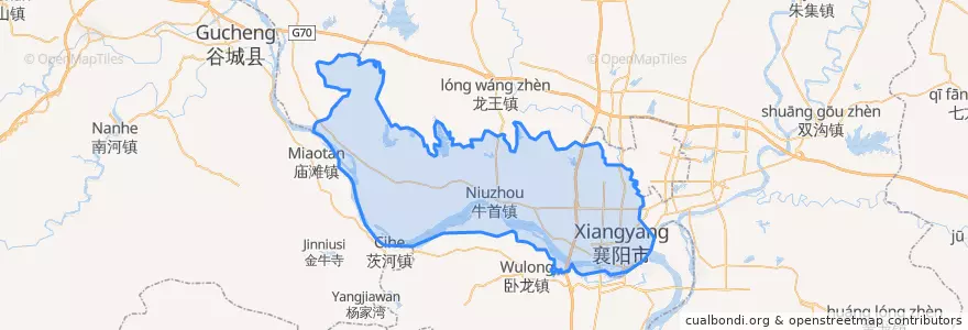 Mapa de ubicacion de 樊城区.